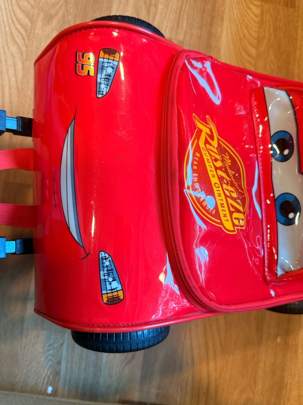 Disney Pixar Cars Lightning McQueen Rolling Luggage Suitcase Kids Vacation Bag - Picture 5 of 14